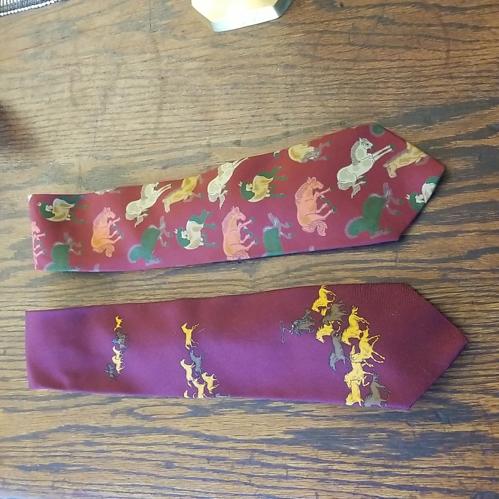 2 Stunning wine color Paul Stuart ties